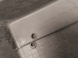  Front bumper number plate holder 